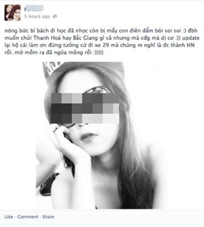 Nữ sinh Hà Nội xinh xắn bị phản ứng vì status &quot;phân biệt vùng miền&quot; 1