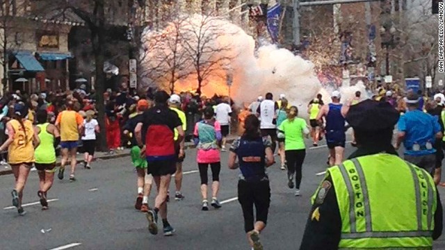 The explosions occurred around 2:45 p.m., about an hour after the first of the race's nearly 27,000 runners had crossed the finish line.