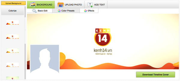 Tự tạo ảnh bìa độc đáo trên Facebook 3