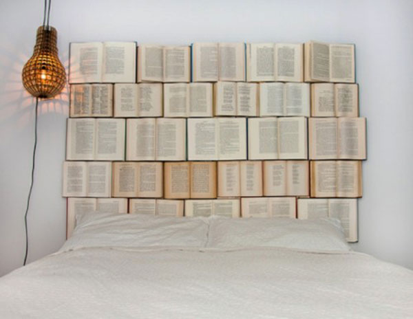 diy headboard books 35 Cool Headboard Ideas To Improve Your Bedroom Design