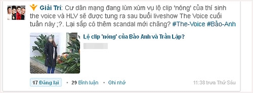 Bảo Anh sẽ thưởng cho ai có clip nóng, Ca nhạc - MTV, Bao Anh, giong hat Viet, the voice, the voice 2012, clip nong, clip sex, Tran Lap, HLV, hau truong, scandal, tin tuc